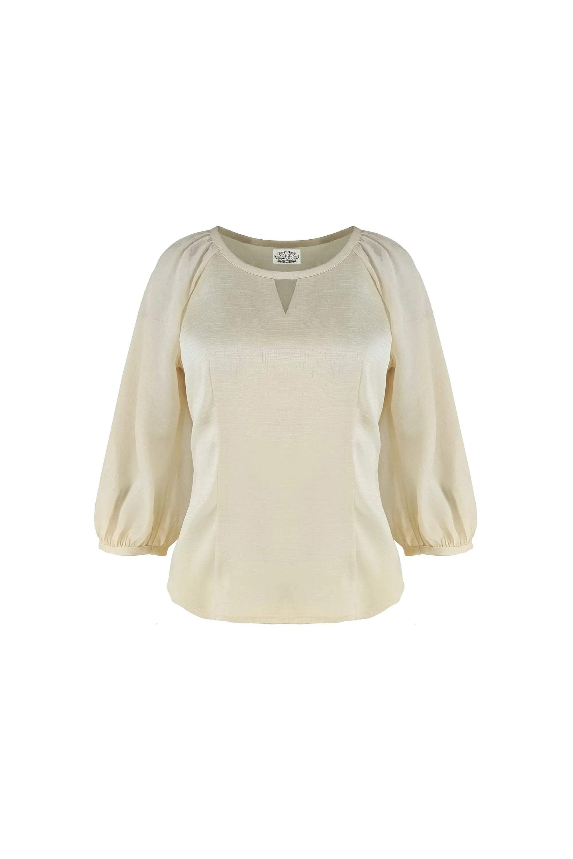 Classy Cream Blouse and Teal Skirt Ensemble - Stylish Combo ULA